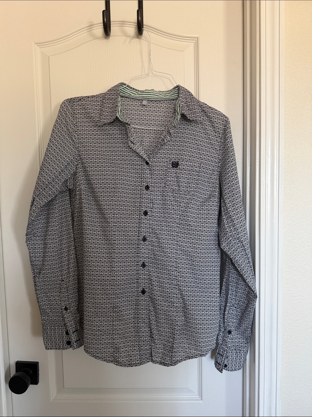 Cinch Black & White Micro-Geo Button-Down Shirt